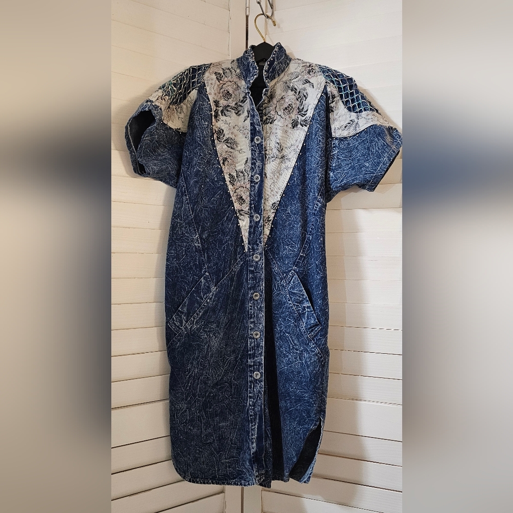 Denim Short-Sleeve Coat